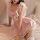 MIZSPISE Dienstmädchen Kostüm Reizwäsche Sexy Rosa Cosplay Anime Maid Kleid Lingerie Set Naughty Negligee Frauen Party Festival Halloween French Outfit Rollenspiel Rave Paare Valentinstag