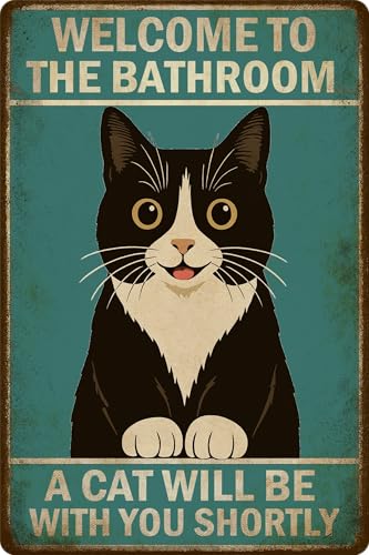 Vintage Funny Bathroom Wall Sign – Welcome to the Bathroom