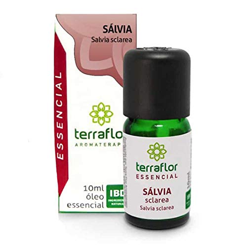 Óleo Essencial Puro Natural Vegano de Sálvia Sclarea 10ml Terra Flor Aromaterapia