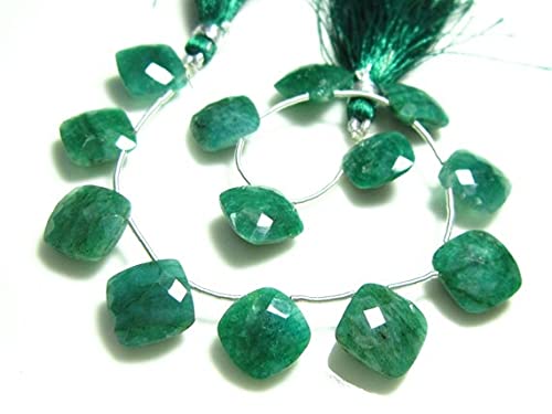 Green quartz faceted cusion briolette 12mm pour sublimer vos tenues d'été