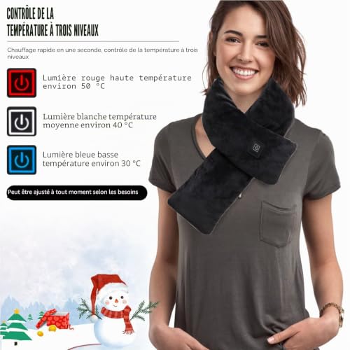 Coussin chauffant cervicales électrique avec batterie rechargeable 5000 mAh