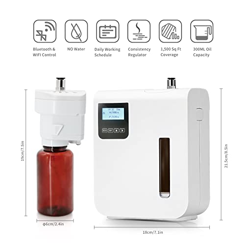 Smlqq Smart Scent Air Machine For Home - Waterless Essential Oil Diffuser With Cold Air Nebulizing Technology, Hvac Scent Diffuser 300Ml For Home-Large Room, Aroma Nebulizer Cover Up To 1500 Sq.ft. #TOP1