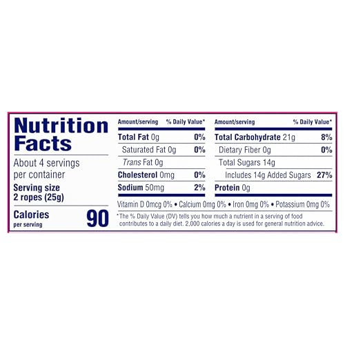 Image of SweeTARTS Ropes Watermelon Berry Collision Candy, 3.5 oz, 12 Pk