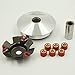 Glixal ATKS-042 GY6 125cc 150cc High Performance Racing Variator Kit with 13g Roller Weights for Chinese 4-Stroke 152QMI 157QMJ Scooter Moped ATV Engine Front Clutch