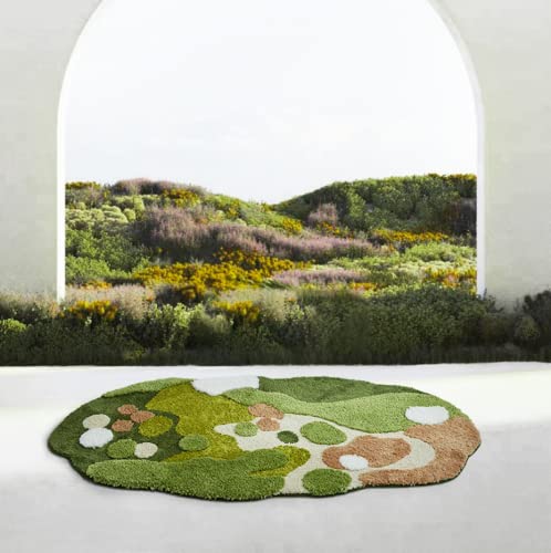 Moss Rug 3D Stereo For Living Room Green Moss Carpet Bedroom Bedside Floor Mat Anti-Slip Modern Shaggy Rugs Home Decor 32X64 In #TOP3