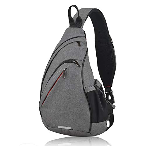 Hanke Sling Bag with USB Port Water Repellent Crossbody Personal Pocket Bag Lightweight