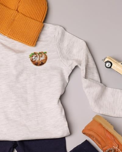 Mono-Quick Paresseux Patch Thermocollant 5,5 x 4,2 cm à repasser pour Enfant avec Style Animal Sauvage, Écusson Chien Chat Coudre Pantalon – vue 5