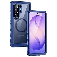 Lanhiem für Samsung Galaxy S26 Ultra Hülle, IP68 Wasserdicht Kompatibel mit Magsafe Handyhülle Samsung S26 Ultra 5G 360 Grad Stoßfest Staubdicht Sturzfest Outdoor mit Displayschutz, Blau