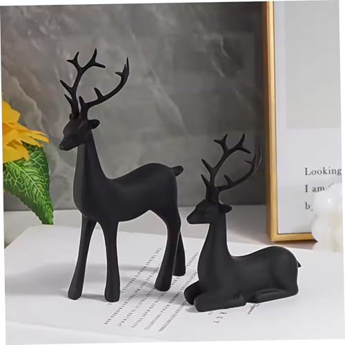 Renne de noël extérieur en édition prestige avec figurines de cerf lumineuses