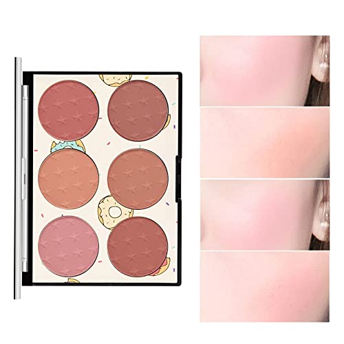 Kyda 6 Colors Light Luxury, Matte Bright Shimmer Face Blush,Contour And Highlight Blush Palette With Blush Brush, By Ownest Beauty-Set B #TOP4