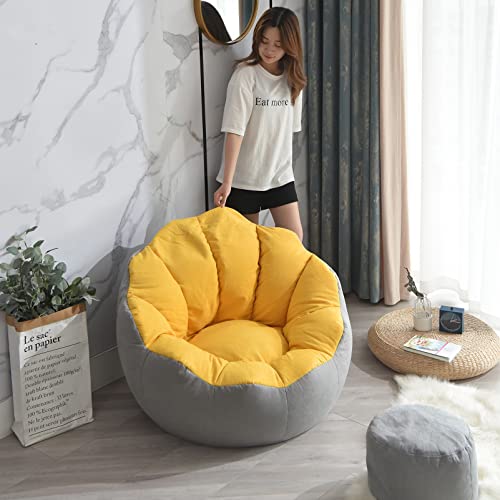 image for TOOPYW Bean Bag Chair Cover Sofa Lazy Sack +Footstool Cover Petal-Shap