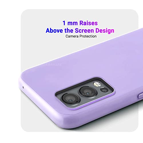 Image of LIRAMARK Liquid Silicone Soft Back Cover Case for OnePlus Nord 2 5G (Purple)