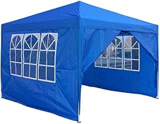 Panana 2.5 X 2.5m Pop Up Gazebo Waterproof Outdoor Garden Marquee Awning Party Tent Canopy and Carry Bag Black