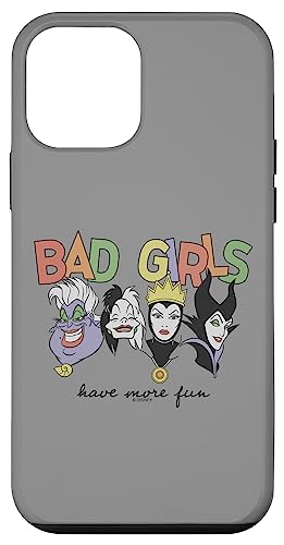 Coque iPhone 12 mini Disney Villains Bad Girls avec protection antichoc en silicone haché