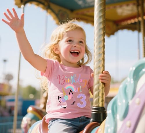 Toddler Boys Girls 3rd Birthday Shirts for Baby Kids 3 Years Old Birthday Outfit for Party Short Sleeve Tshirt4