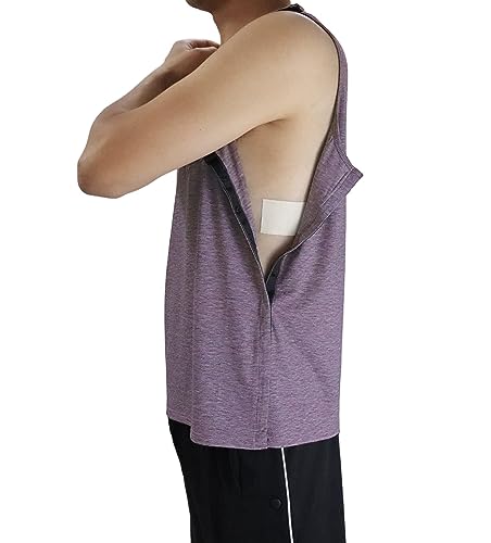 Post Shoulder Surgery Shirts Men Women Post OP Surgical Tank Tops Mastectomy Sleeveless Shirt Chemo Port Camisole Recovery Rotator Cuff Breast Must Have Adaptive Clothes Unisex - Thumbnail 6