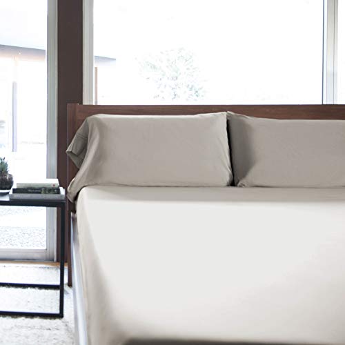 Malouf 100% Rayon From Bamboo Sheet Set, King, Driftwood #TOP2