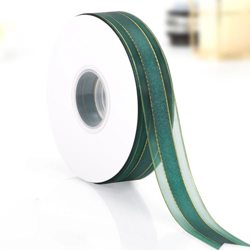 Dark Green Satin Ribbon 25mm x 50Yards,Gift Wrapping Ribbon for ...