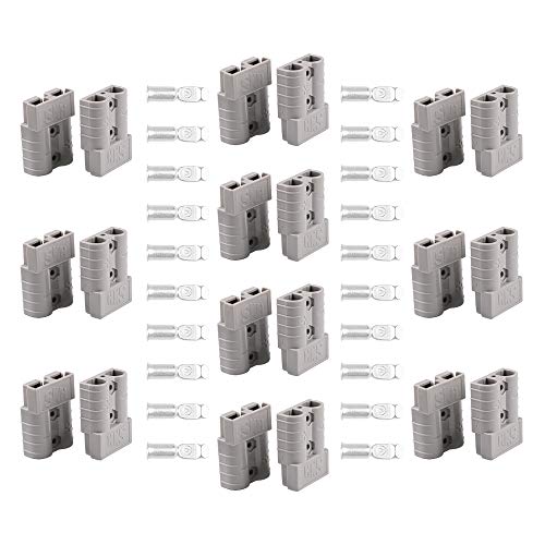 MakerStack Connecteur 20pcs Anderson connecteur 50A SMH Prise 600V pour Voiture, Camping Car, Caravane, Camping-Car, Bateau Cover