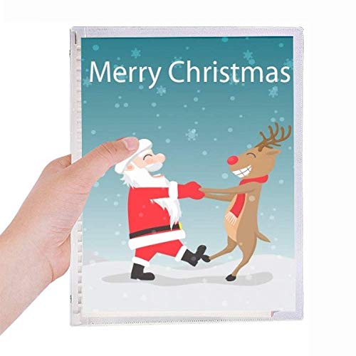 Carnet de Noël en spirale rechargeable bloc-notes feuilles blanches amovibles hiver