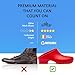 CALZURO Classic Work Clogs Without Holes - Unisex Nursing Clogs - Non Slip Shoes - Autoclavable Rubber Kitchen Shoes for Women and Men - Red