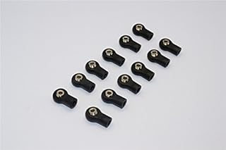Nylon Ball Links With 6.8X3X7mm Balls (13mm Long) For 1/10 Scale 4mm Clockwise And Anticlockwise Turnbuckle - 12Pcs Set Black