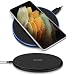 Produktbild QI Wireless Ladestation kompatibel für Samsung Galaxy S21 Ultra 5G Kabellos Charger Induktives Universal Schnellladegerät, Farben:Schwarz