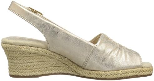 Easy Street Women's Kindly Espadrille Wedge Sandal, Gold/Metallic, 9 N US | Image 5