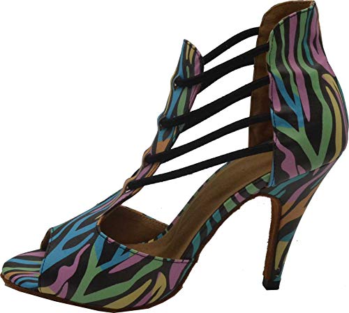 Chaussures de danse latine Salsa Tango Cha-Cha Ballroom femme talon personnalisable vert 40.5