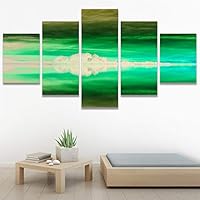 SIGNWIN 5 Panel Canvas Wall Art Modern Art Coastal Colorful Multicolor Photography Romantics Sunset for Home Decorations Ready to Hang - 60