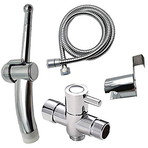 YJYJY Chrome Shower Bidet Sprayer - Bidet Set Toilet Spray Gun Bidet ABS Plastic Toilet Partner Companion wash Spray Gun Flushing Body Cleaner