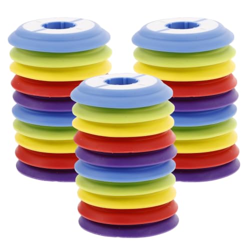 UKCOCO 30pcs Fishing Line Keeper 60mm Silicone Spool Holder for Leaders