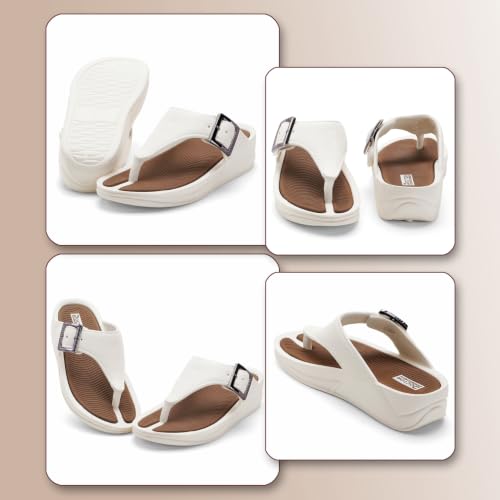 Image of DOCTOR HEALTH SUPER SOFT Women's Orthopedic Toe Ring Sandals | Adjustable Buckle Comfort Flip Flops | Soft Cushioned Lightweight Anti-Skid Everyday Wear Slippers for Women