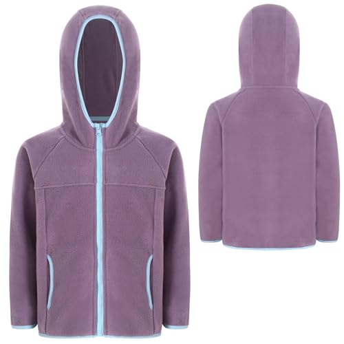 YiZYiF Solid Fleece Jacket for Girls Boys Casual Warm Coat Winter Outwear Camping Outdoors Hiking Clothing