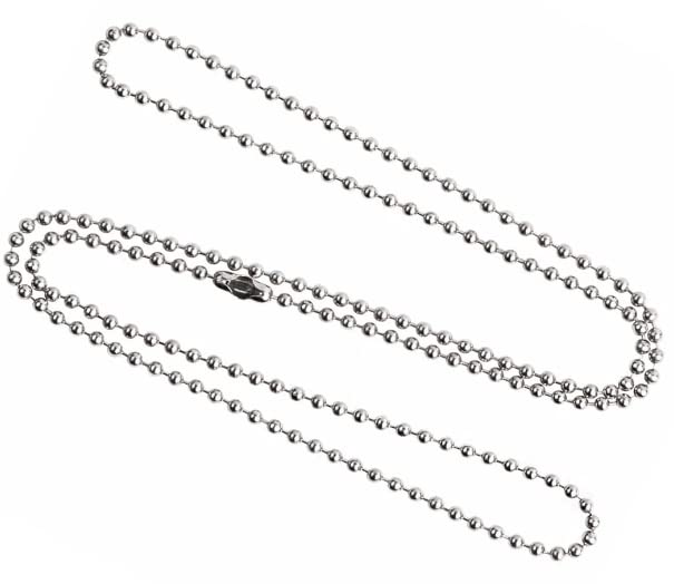 SBWC Stainless Steel Ball Bead Classic Silver Plated Chain Necklace Men Women Girls Boys-image-36