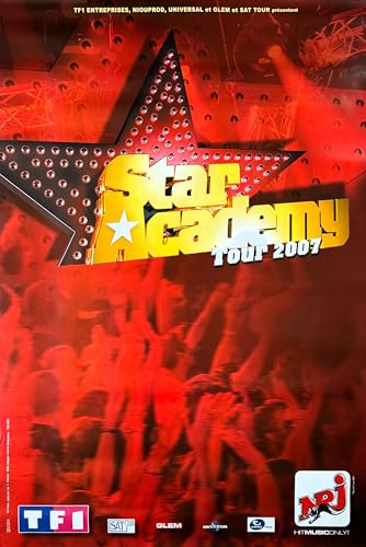 Poster Star Academy Tour 2007 géant 80X120Cm idéal pour un salon vintage