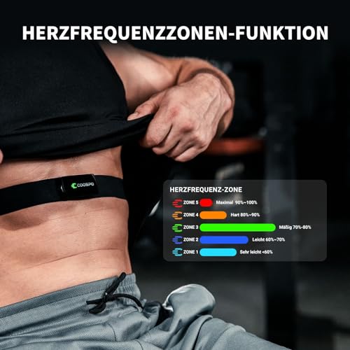 Bluetooth Pulsgurt Coospo H9Z – Wiederaufladbarer Brustgurt für Herzfrequenzmessung