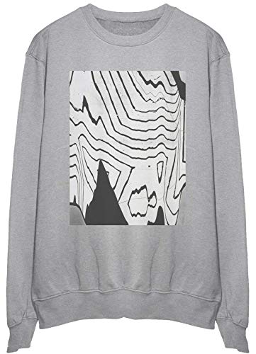 Sweatshirt Acid Poster col rond grand imprimé graphique coupe ample décontractée