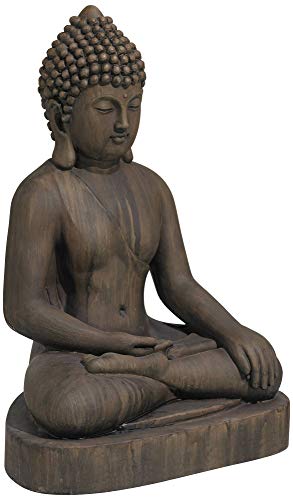 John Timberland Asian Zen Buddha Outdoor Statue 29 1/2" High Sitting For Yard Garden Patio Deck Home Entryway Hallway #TOP5