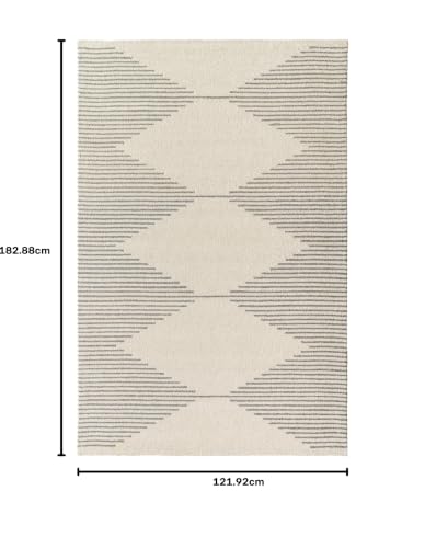 Image of Hand Tufted Wool Carpets Anti Shedding Rug Modern Carpets for Living Room Size 4x6 Feet