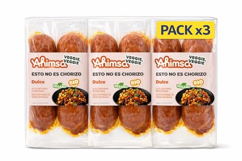 Pack 3x “Esto no es Chorizo” Dulce Vegano Ahimsa Bio