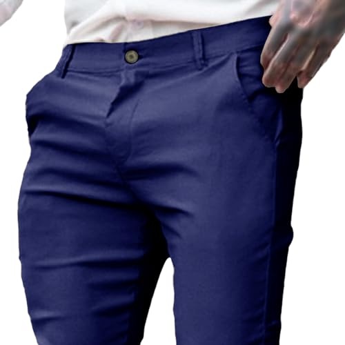 JEShifangjiusu Mens Lightweight Slim Fit Skinny Pants Lawyer Business Work Trouser Casual Dress Pant for Men2