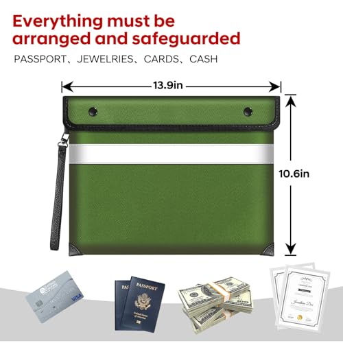 Image of Fireproof Bag Dual Reflective Strips, Waterproof Zipper, 5200F Heat