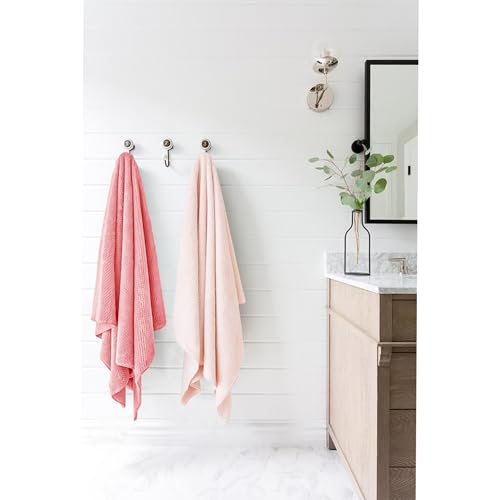 Image of ROLSHOL 2 Packs Large Microfiber Hair Towels for Women, Super Absorbent & Quick Dry Hair Towel Wrap for Curly Long & Short Hair- Anti-Frizz Hair Turbans for Wet Hair（Coral Pink & Pink） - 27.5''*39.4''
