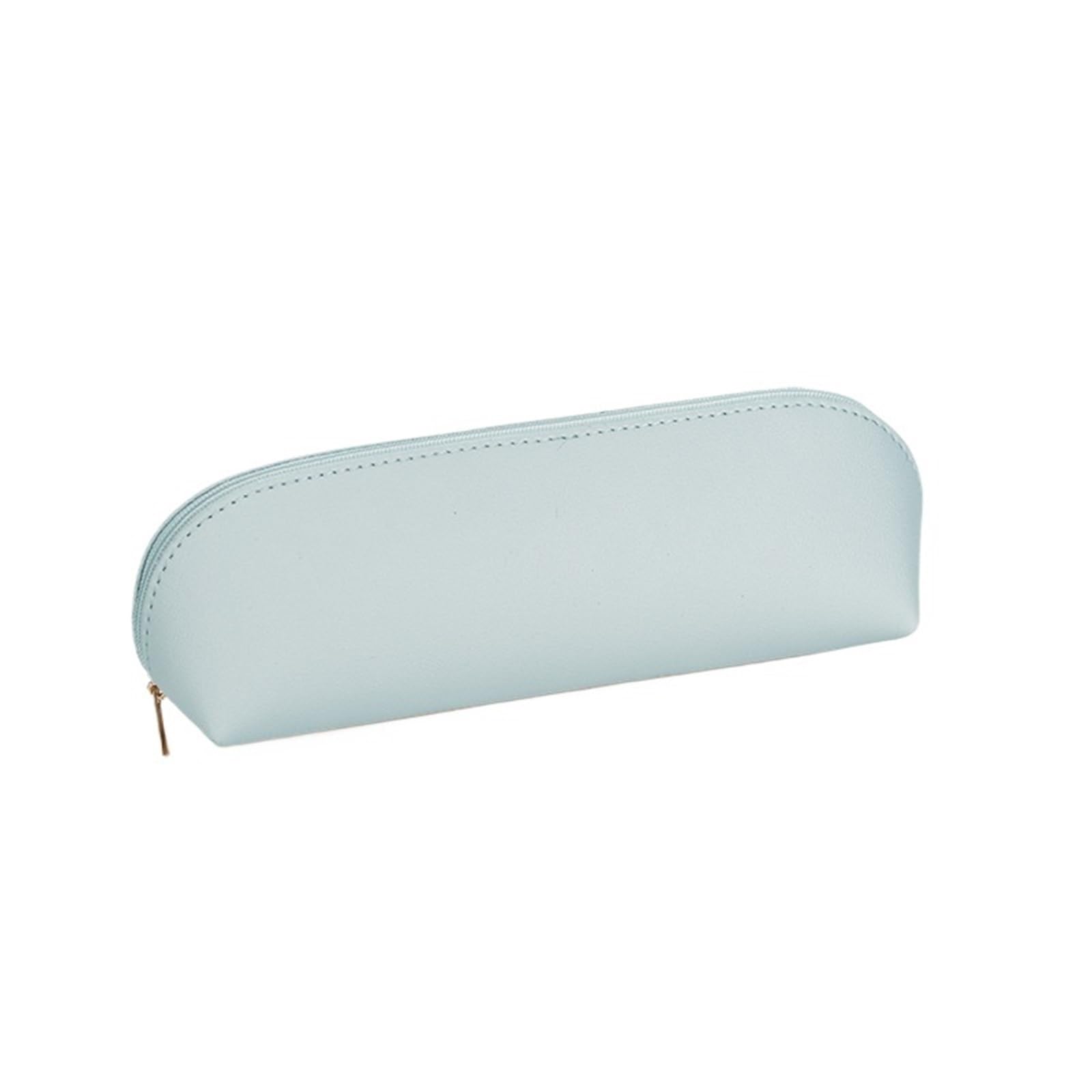2 pezzi di grande capacità astuccio for cancelleria portapenne in pelle con cerniera astuccio for matite forniture for ufficio scolastico for studenti Per Scuola Ufficio(Light Blue)