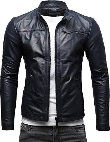 Crone Epic Herren Lederjacke Echtleder Jacke | Echtleder, Stehkragen, Ziernähte, Regular Fit, viele Farben