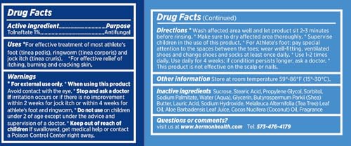 Image of Hermon Antifungal Soap with Tea Tree Oil: Antifungal Bar Soothing Care & Relief of Itchy for Ringworm Jock Itch Athletes Foot - Body & Face Wash (1-Pack (2 Bars Original Tea Tree))