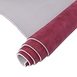 GoldWheel Suede Headliner Fabric 1/9' Foam Backing 60'x22' Car Upholstery Headliner Fabric Suede Alcantara Material Use for All Vehicles Boat Home Repair Replacement 60' Wide, Wine Red