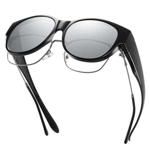 Image of GEGURI Polarized Sunglasses Fit Over Glasses for Men Women, Oversized Square Sun Glasses UV400 Protection Shades
