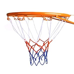 seraphicar Basketballfelge, Basketballkorb und Netzset, Wandbehang aus Metall, Basketballring mit Netzschraube für Jungen Training Übung Sport Indoor Outdoor (Durchmesser 32CM)